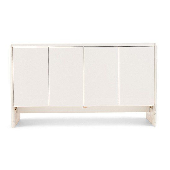 Datchet Marble Sideboard With 4 High Gloss Doors In White_5