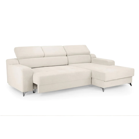 Davao Electric Fabric Corner Sofabed Right Hand In Beige_4