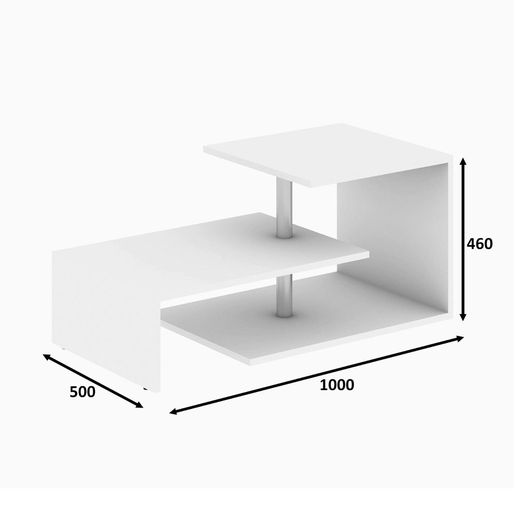 Daven Wooden Coffee Table In White