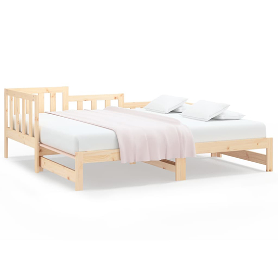 Davey Solid Pinewood PullOut Single Day Bed In Natural Furniture in Fashion