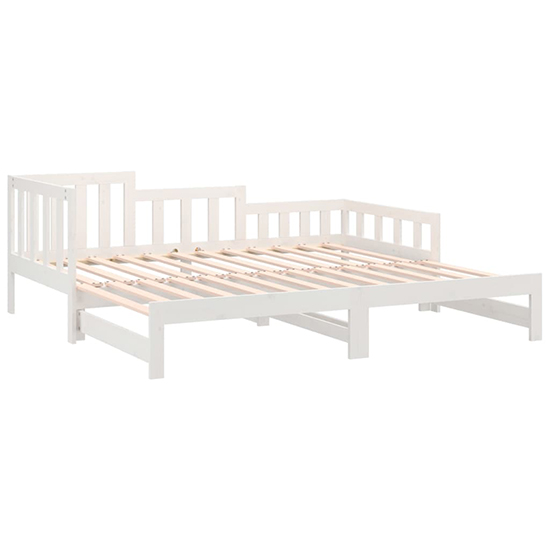 Davey Solid Pinewood Pull-Out Single Day Bed In White