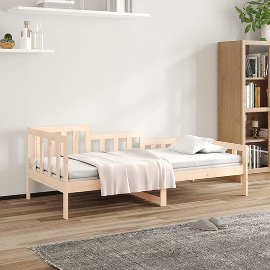 Davey Solid Pinewood Single Day Bed In Natural