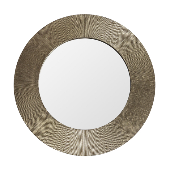 Read more about Davis small wall mirror in antique brass aluminium frame