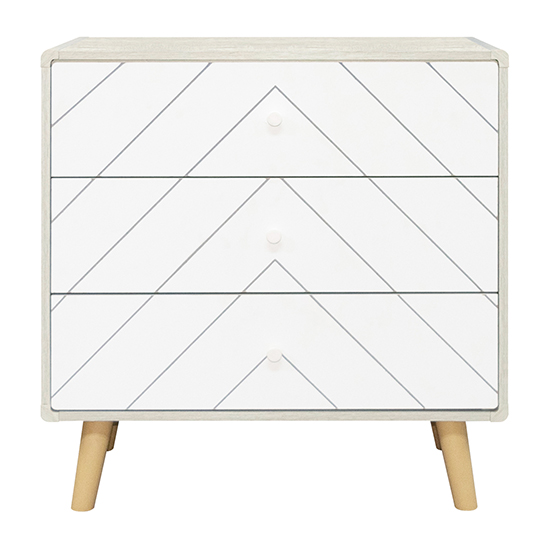 Davis Wooden Bedroom Set With Wardrobe In Dusty Grey And White