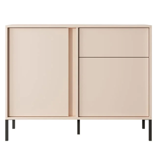 Davis Wooden Sideboard 2 Doors 1 Drawer In Beige With LED
