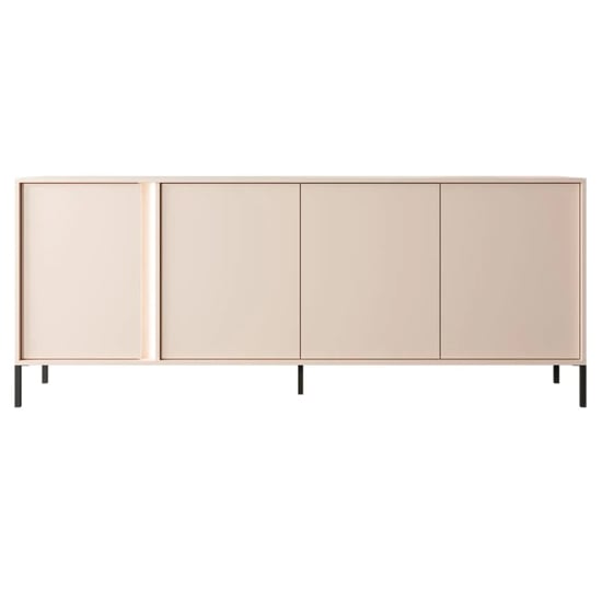 Product photograph of Davis Wooden Sideboard 4 Doors In Beige With Led from Furniture in Fashion