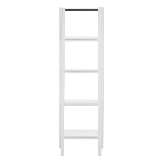 Davoca wooden  Shelf 4 Tiers Ladder Shelving Unit In White