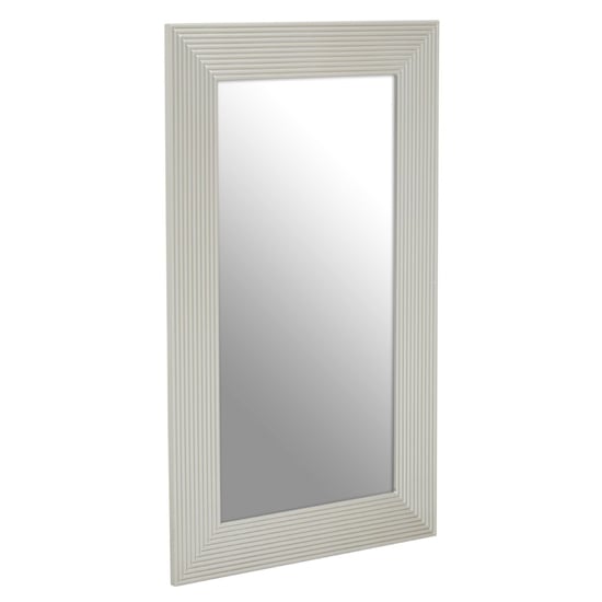 Read more about Dawei wooden rectangular wall mirror with champagne frame