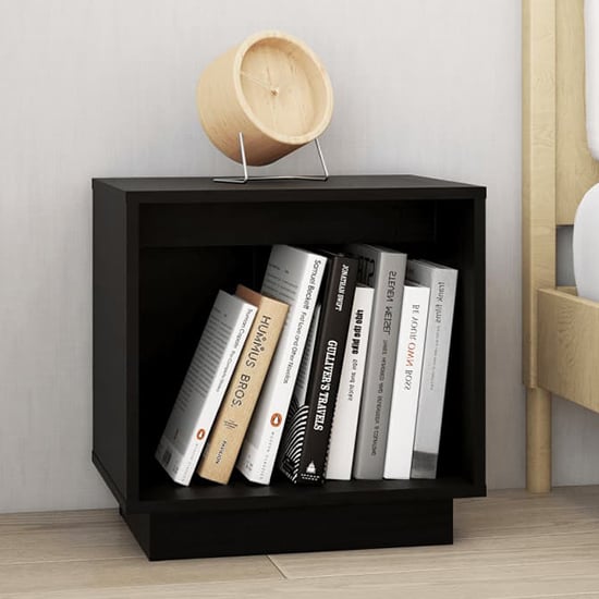 Read more about Dawes solid pinewood bedside cabinet in black