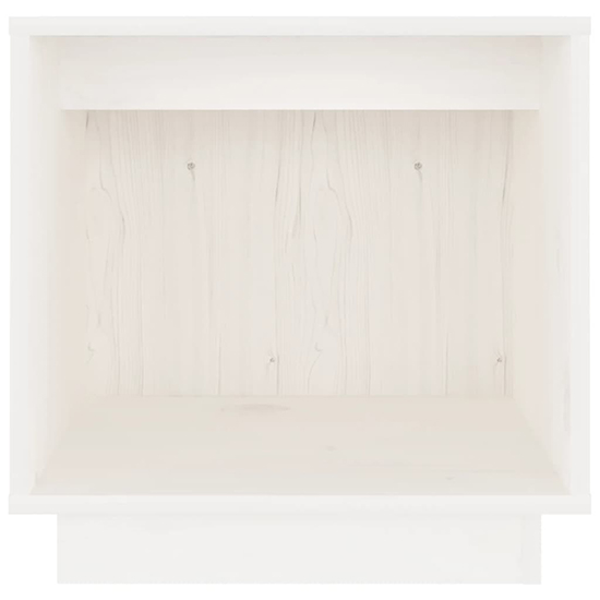 Dawes Solid Pinewood Bedside Cabinet In White