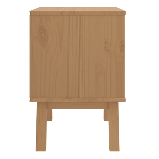 Dawlish Wooden Bedside Cabinet With 2 Drawers In Brown