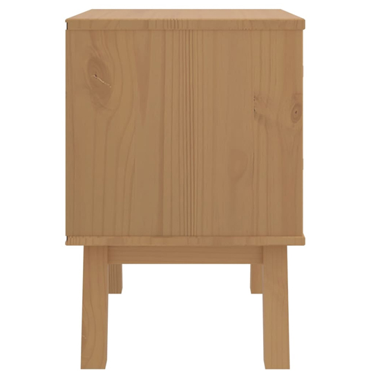 Dawlish Wooden Bedside Cabinet With 2 Drawers In Grey And Brown