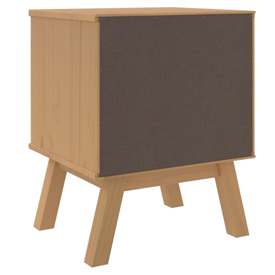 Dawlish Wooden Bedside Cabinet With 2 Drawers In Grey And Brown
