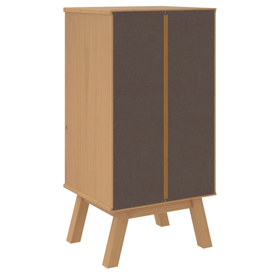 Dawlish Wooden Bedside Cabinet With 4 Drawers In Brown