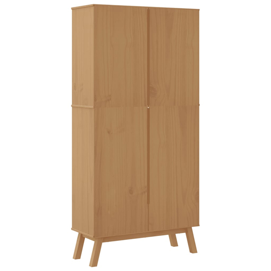 Dawlish Wooden Bookcase With 2 Drawers In Brown