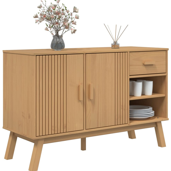 Dawlish Wooden Sideboard With 2 Doors 1 Drawers In Brown