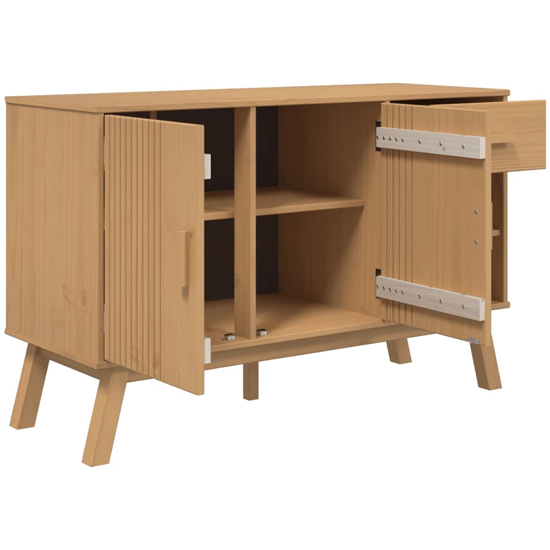 Dawlish Wooden Sideboard With 2 Doors 1 Drawers In Brown