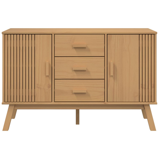 Dawlish Wooden Sideboard With 2 Doors 3 Drawers In Brown
