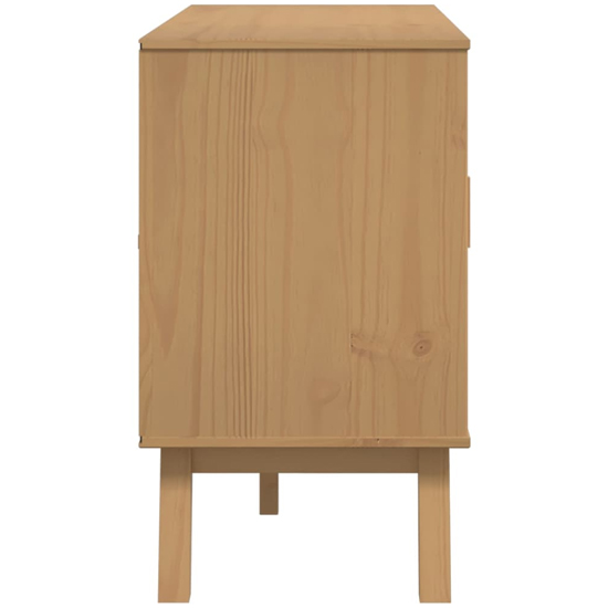 Dawlish Wooden Sideboard With 2 Doors 3 Drawers In White Brown