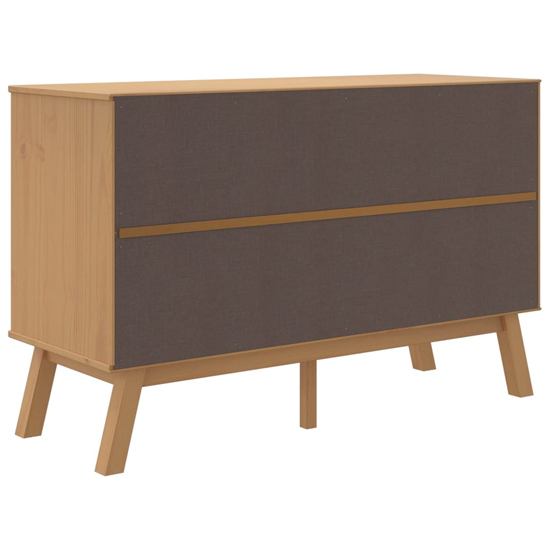 Dawlish Wooden Sideboard With 2 Doors 3 Drawers In White Brown