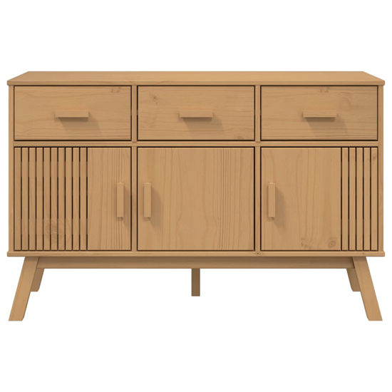 Dawlish Wooden Sideboard With 3 Doors 3 Drawers In Brown