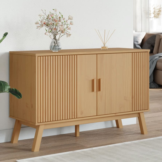Read more about Dawlish wooden storage cabinet with 2 doors in brown
