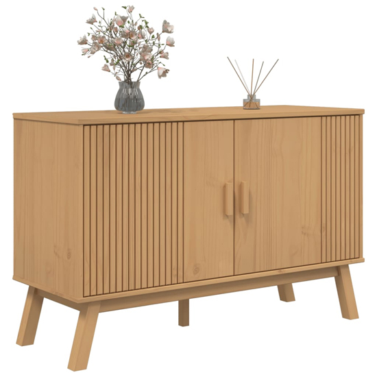 Dawlish Wooden Storage Cabinet With 2 Doors In Brown