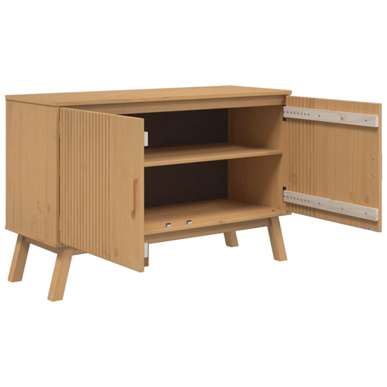 Dawlish Wooden Storage Cabinet With 2 Doors In Brown