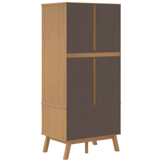 Dawlish Wooden Wardrope With 2 Doors In Grey And Brown