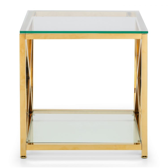 Maemi Glass Lamp Table With Gold Stainless Steel Frame_3
