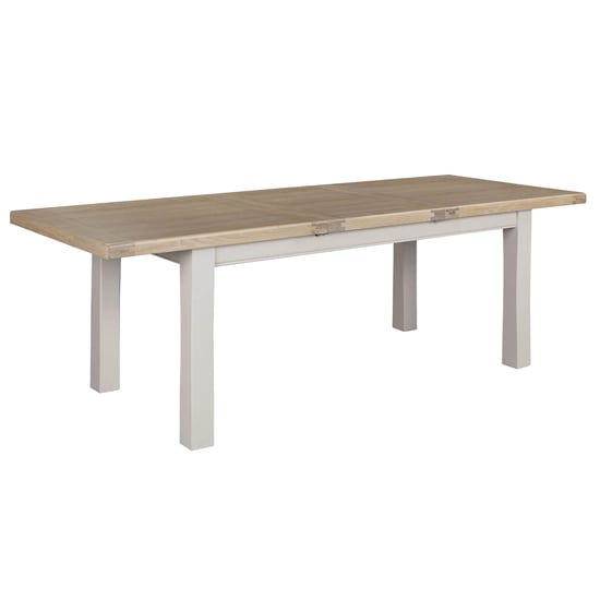 Read more about Dawson extending wooden dining table 1400mm in taupe
