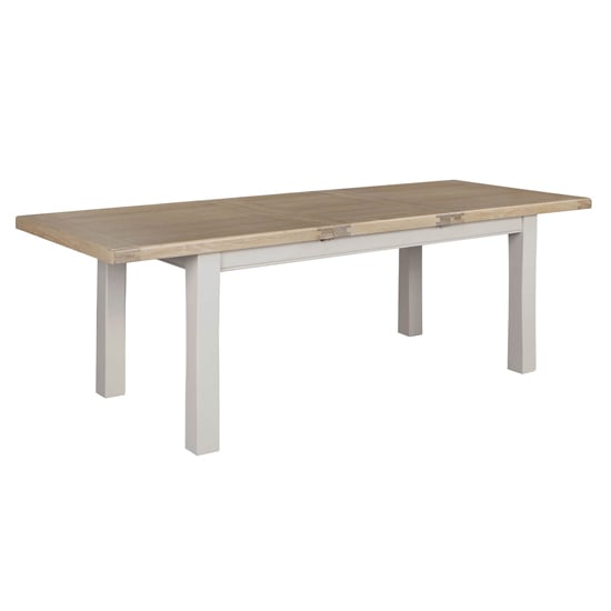 Read more about Dawson extending wooden dining table 1800mm in taupe
