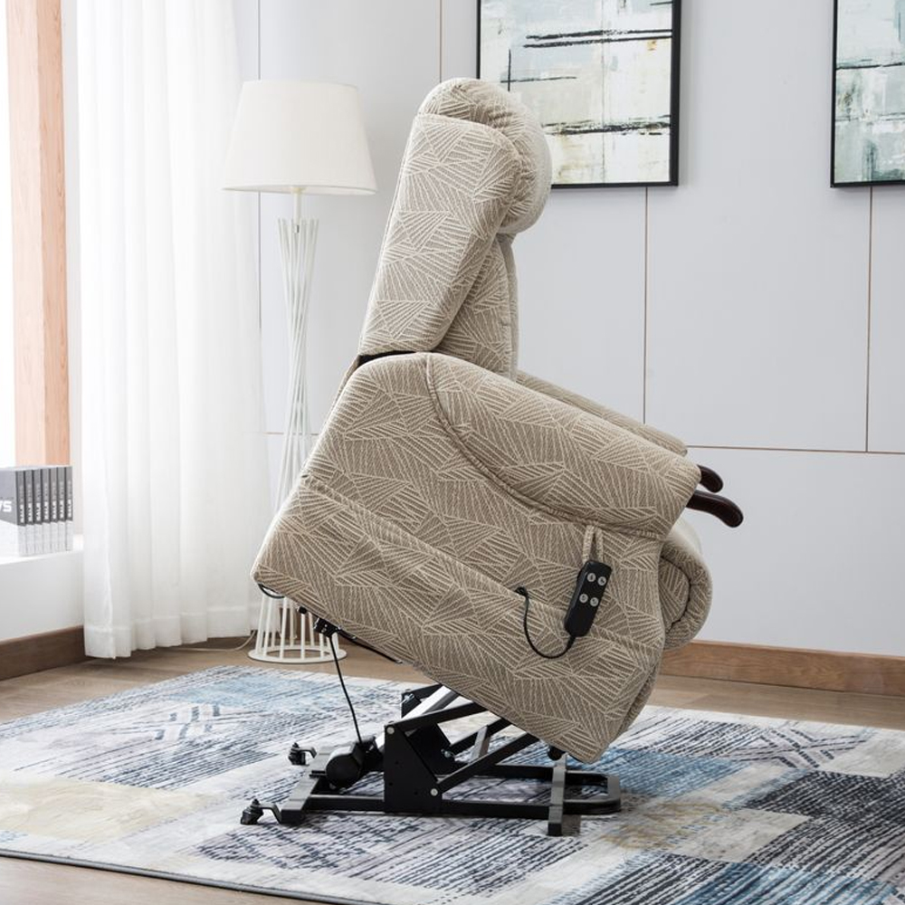 Dazaro Fabric Recliner Chair in Brushstroke Cream