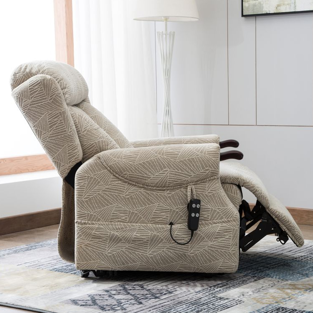 Dazaro Fabric Recliner Chair in Brushstroke Cream
