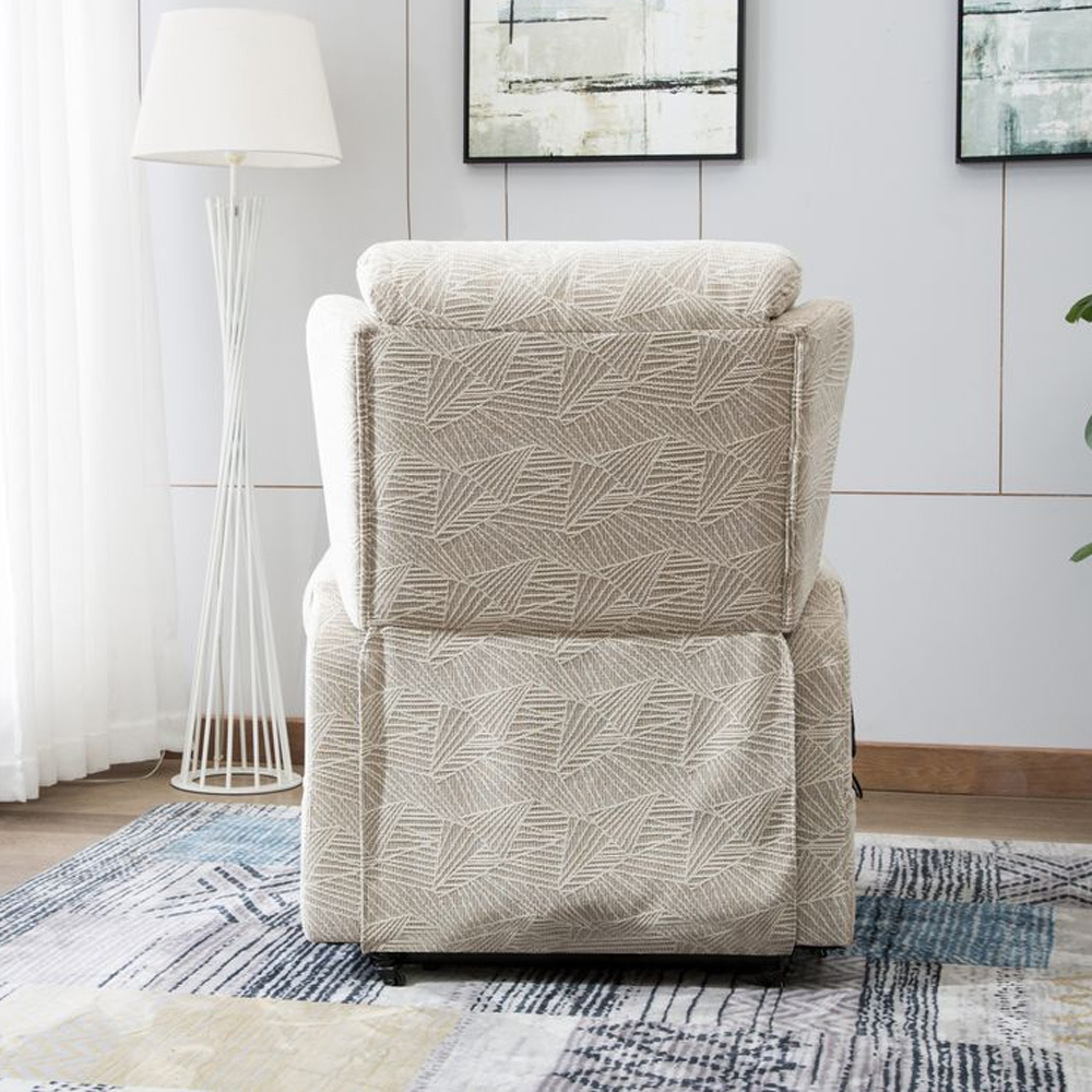 Dazaro Fabric Recliner Chair in Brushstroke Cream