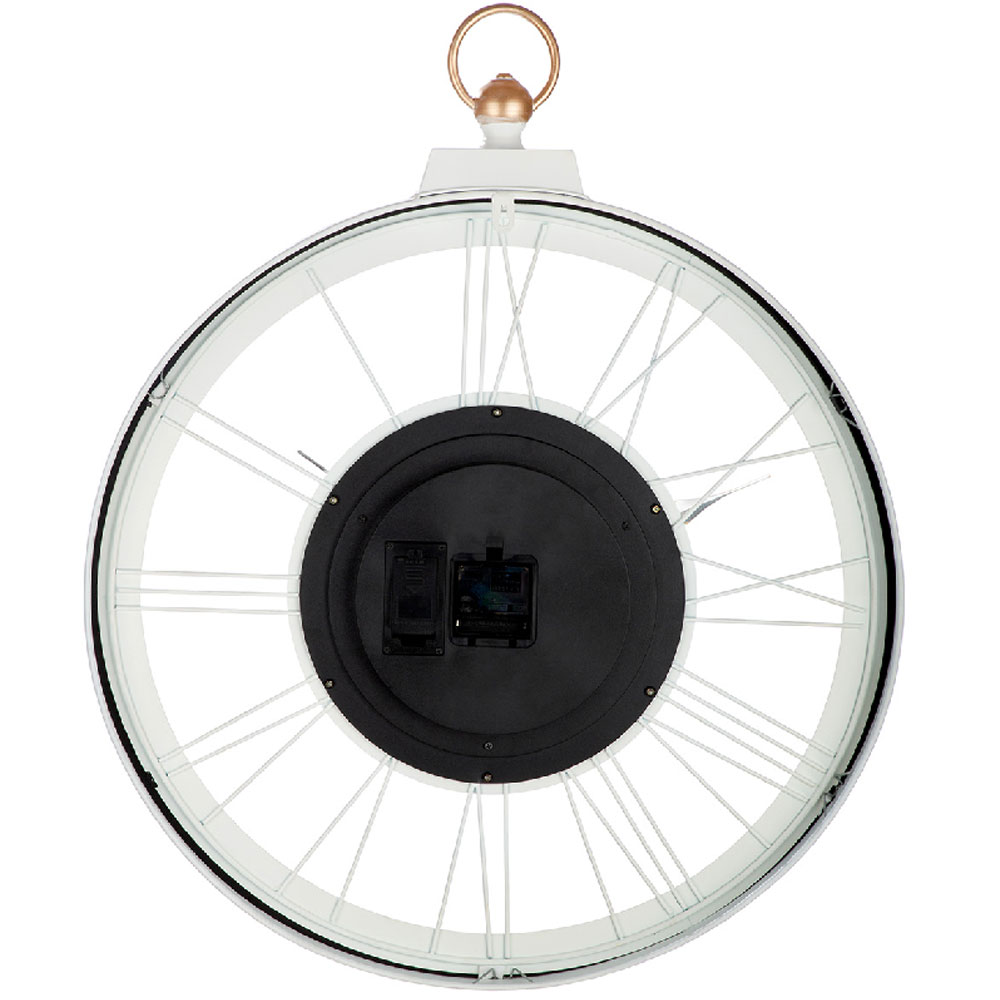 Daziro Glass Round Wall Clock in White