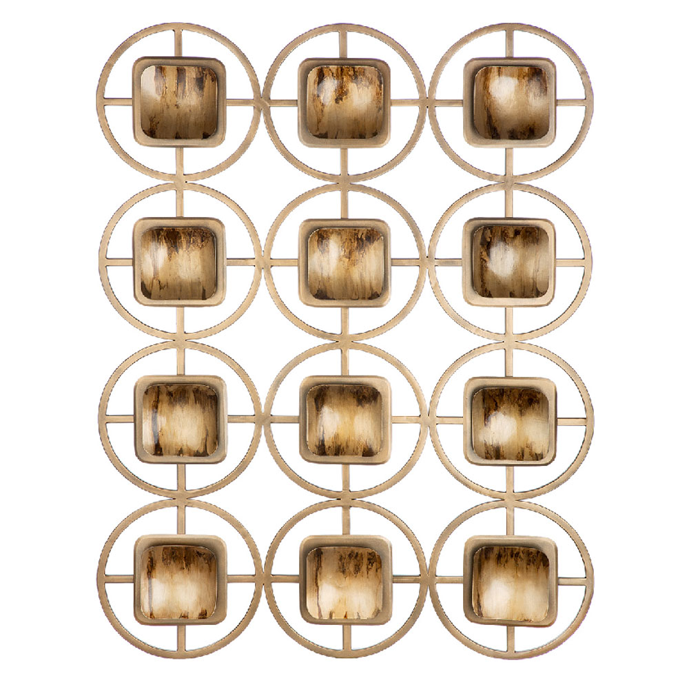 Daziro Metal Geometric Wall Art in Gold