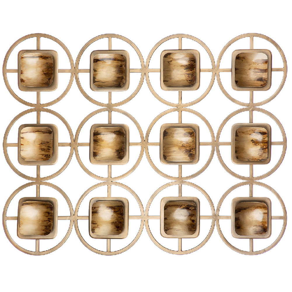 Daziro Metal Geometric Wall Art in Gold