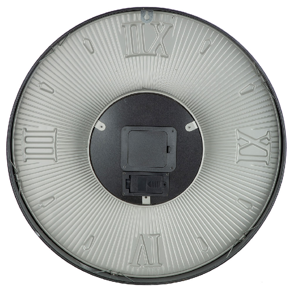 Daziro Metal Round Wall Clock in Grey and Gold