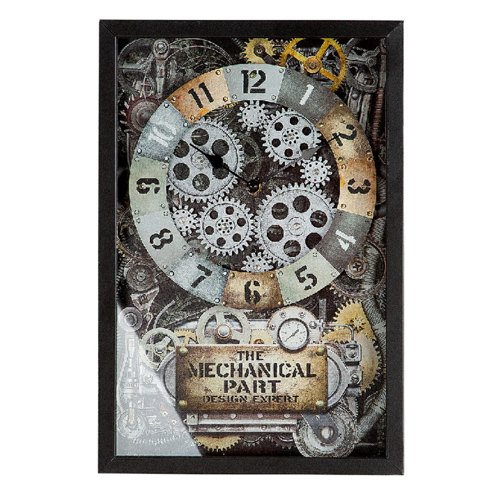 Daziro Metal Vintage Wall Clock in Black and Silver