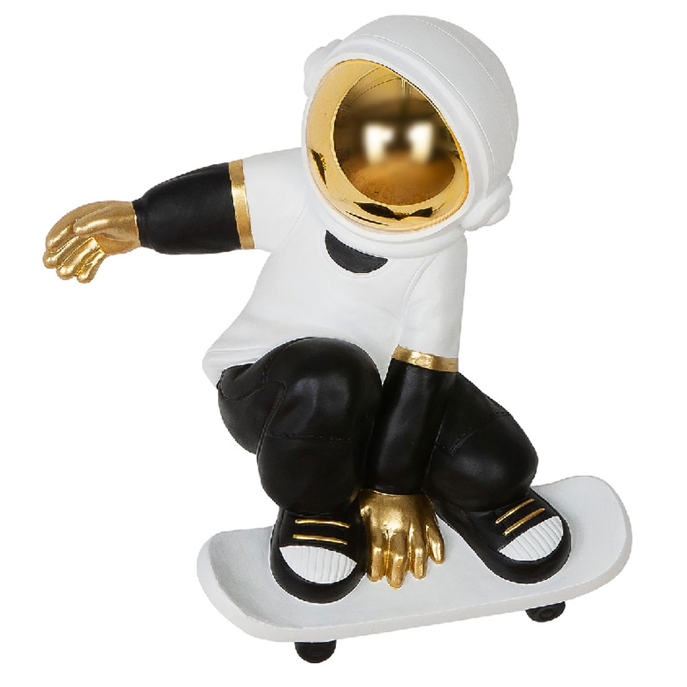 Daziro Synthetic Resin Astronaut Wall Object in Black and White