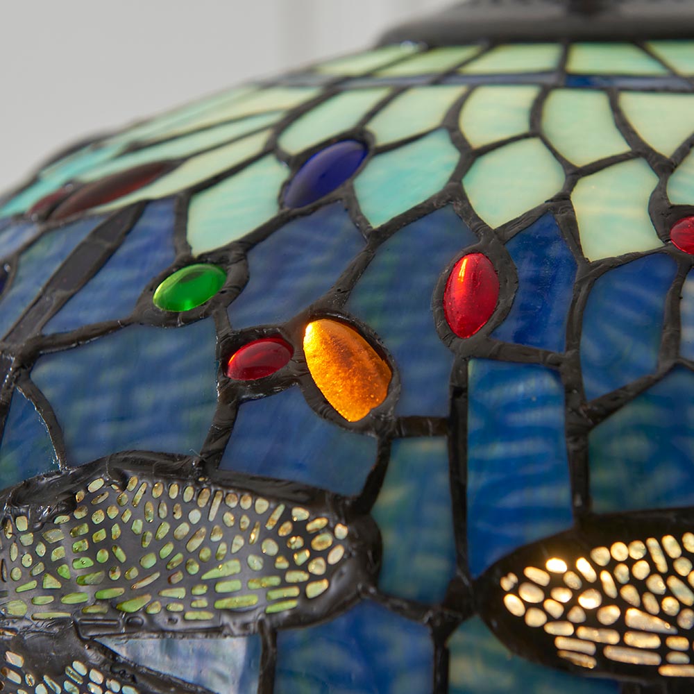 Dearborn Tiffany Glass 3 Pendant Light In Multicolour