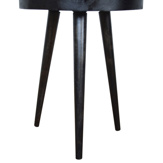 Debby Wooden End Table In Ash Black With Rattan Top_4