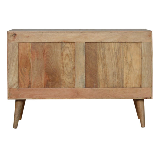 Debby Wooden Sideboard In Oak Ish Rattan Design_4