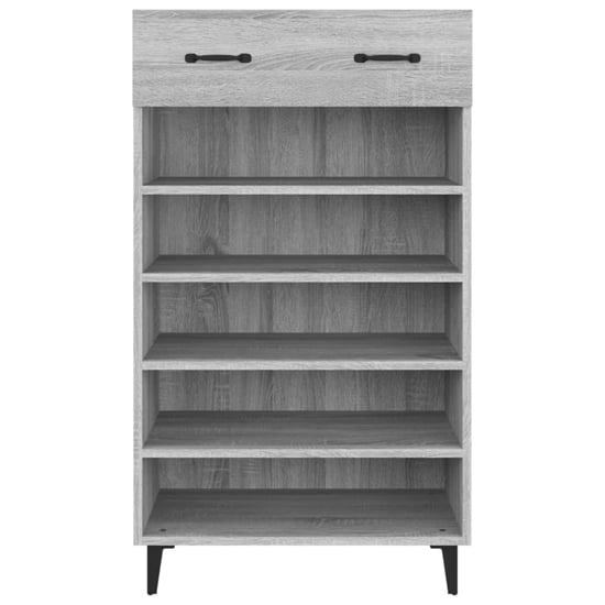 Decatur Wooden Shoe Storage Rack In Grey Sonoma Oak
