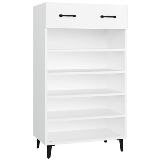 Decatur Wooden Shoe Storage Rack In White