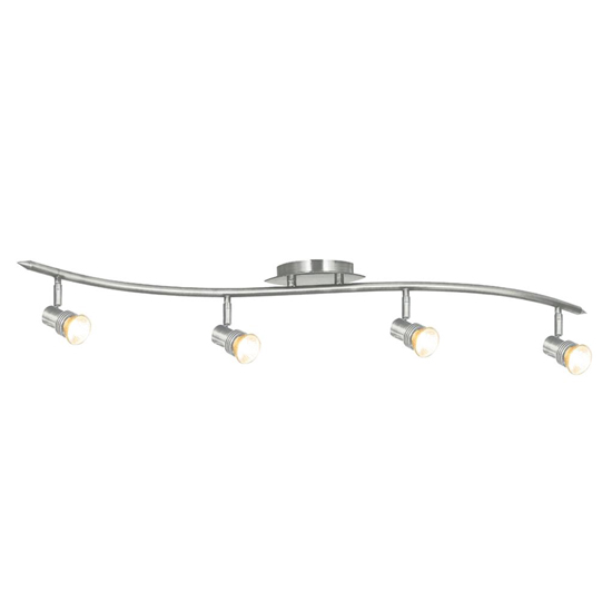 Decco 4 Lights Bar Spotlight In Satin Silver