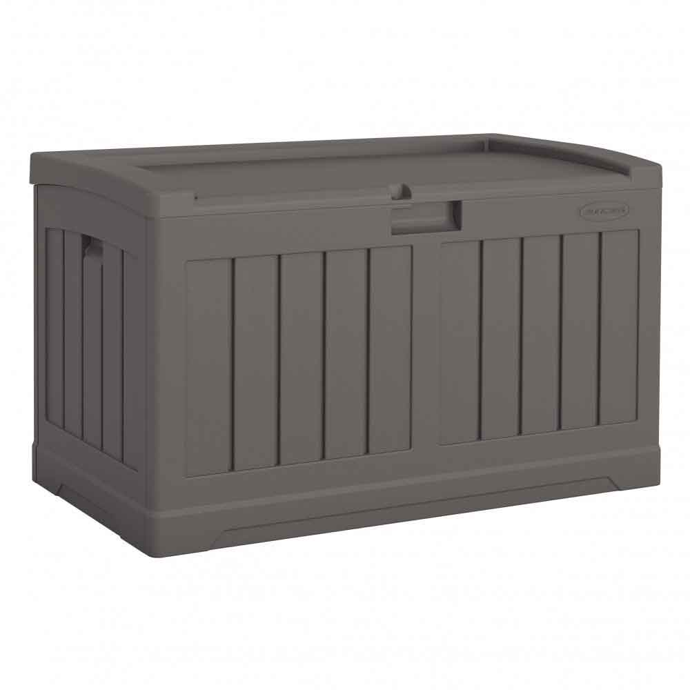 Decluttered Reinforced Resin Garden 189L Storage Box in Stone Grey