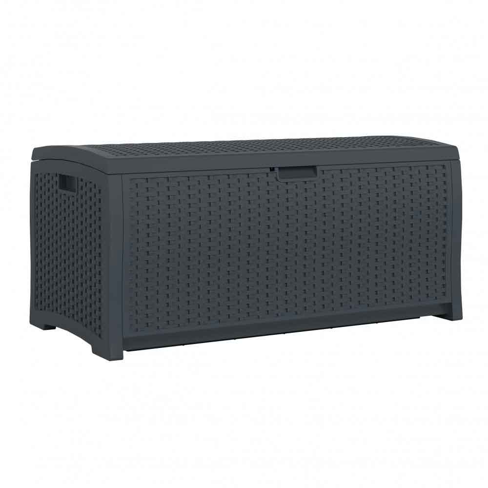 Decluttered Reinforced Resin Garden 276L Storage Box in Cyberspace Grey