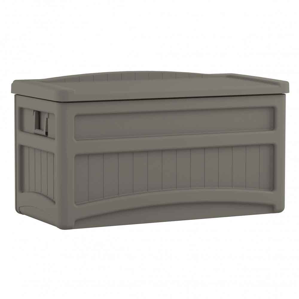 Decluttered Reinforced Resin Garden 276L Storage Box in Stone Grey